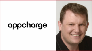 Appcharge logo on the left, Ronen Morecki photo on the right